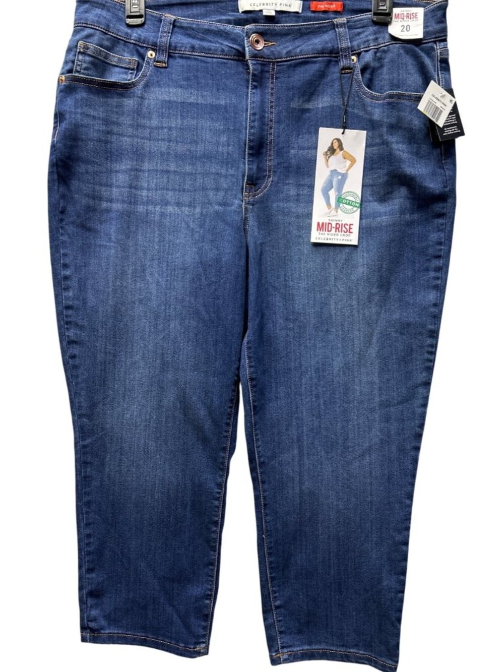 Celebrity Pink Womens  Size 20 Mid-Rise Skinny Rider Crop Jeans Sustainable Cott